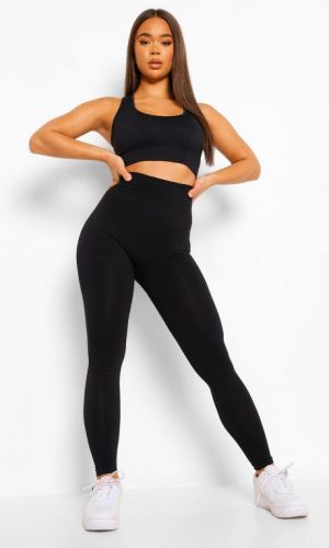 Легінси трикотажні чорні