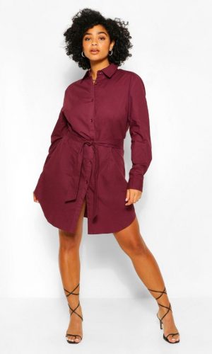 Міді сукня-сорочка з поясом