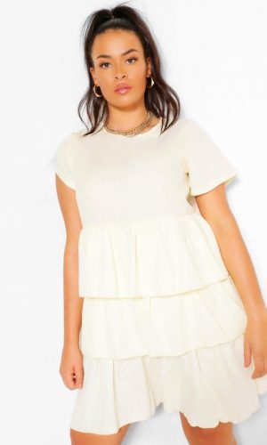 Багатошарова жовта сукня  