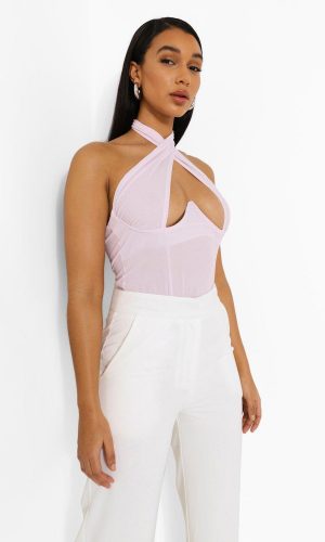 Топ з корсетом та перехресним елементом 