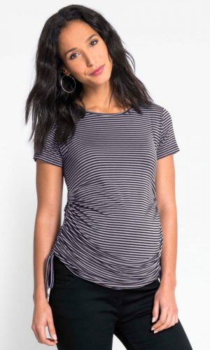 Футболка для вагітних з збірками 