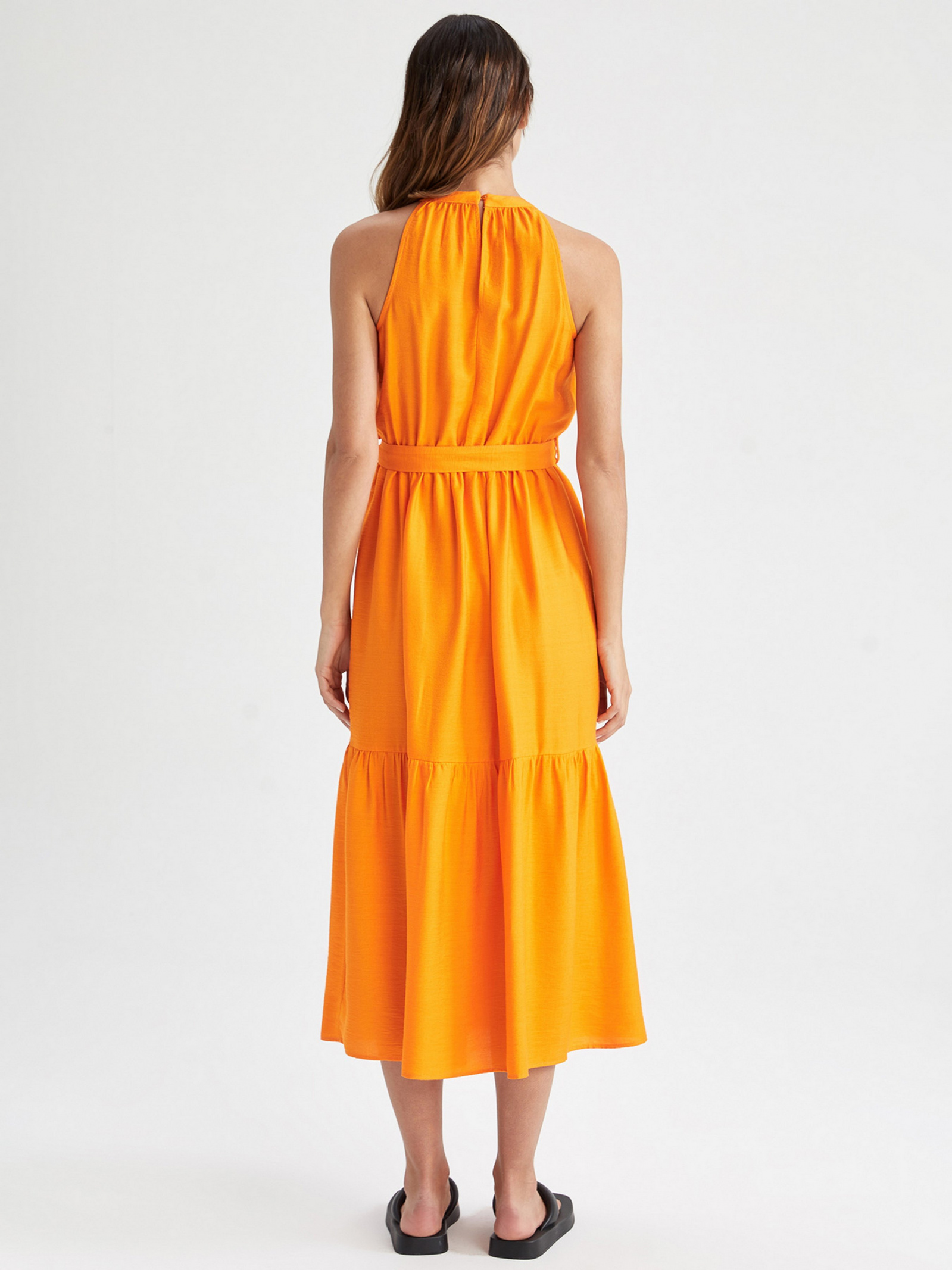 Жіноча оранжева сукня DeFacto